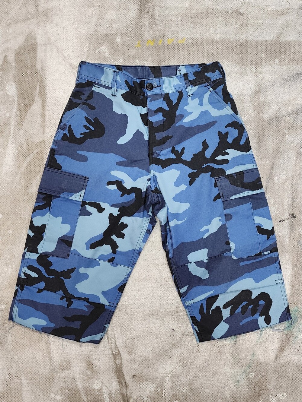 Rothco Blue Vintage Camo Cargo Shorts